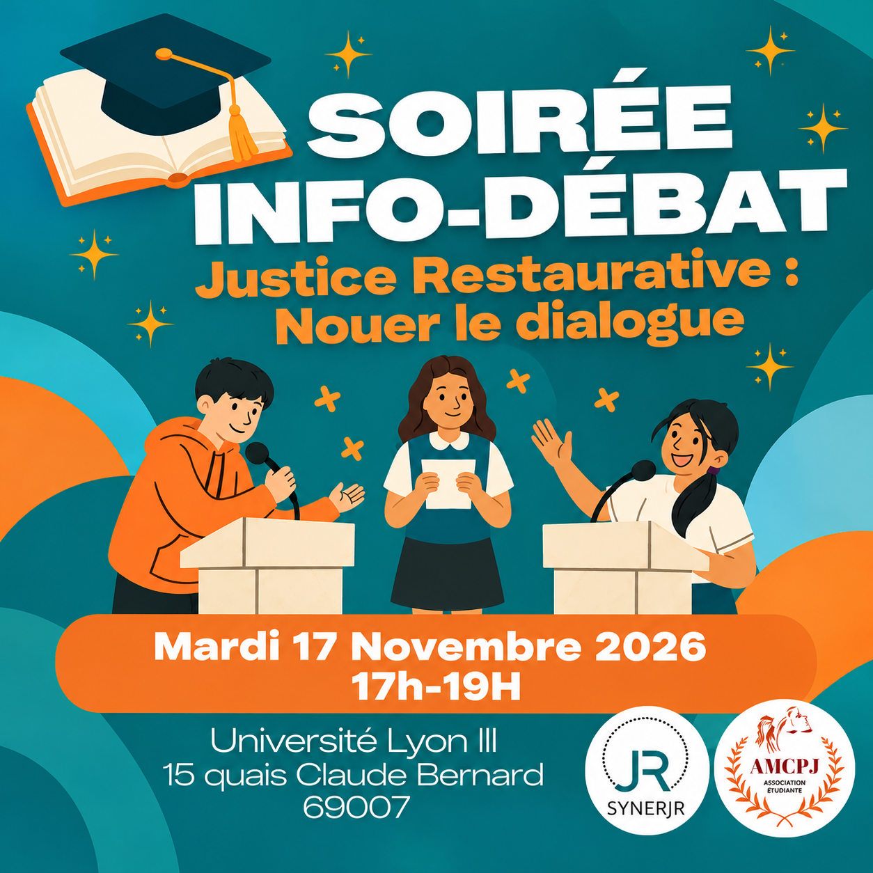 affiche soirée info débat justice restaurative